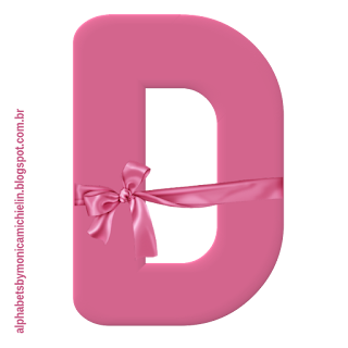 M. Michielin Alphabets: Alfabeto Laço Rosa, Pink Ribbon Alphabet