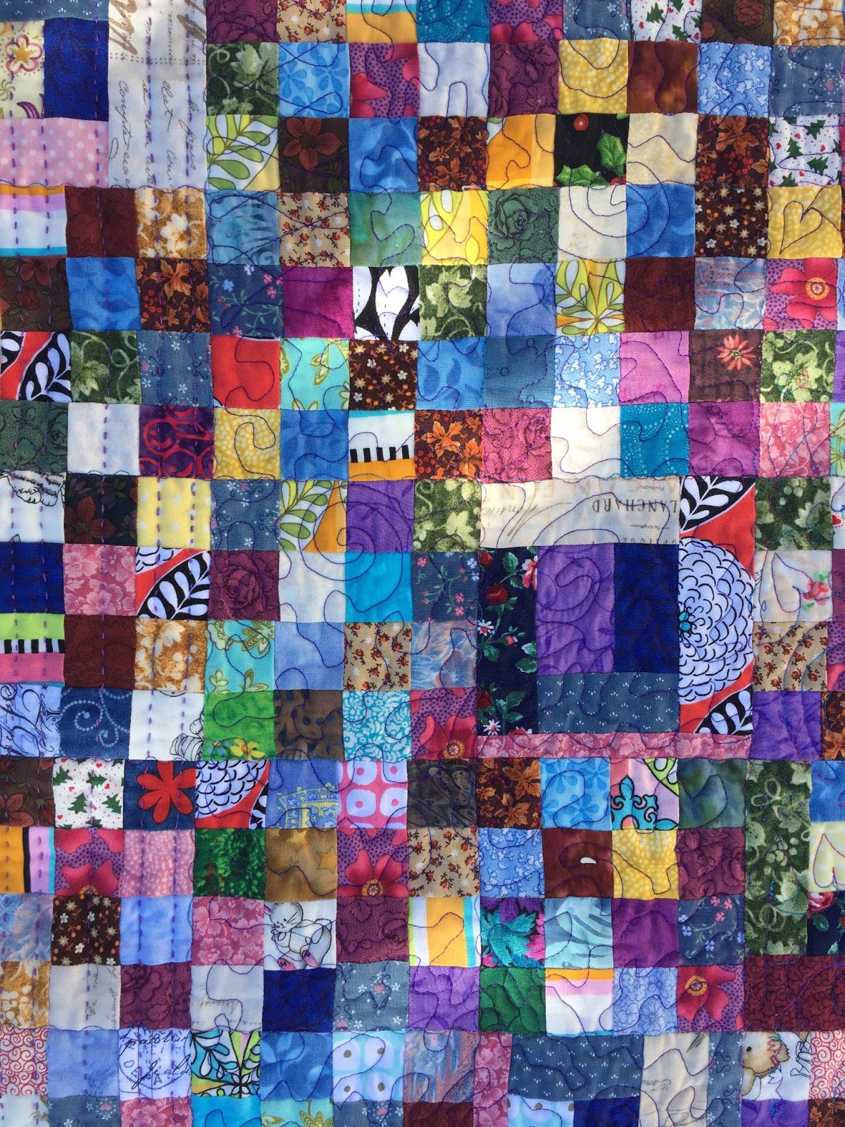 cinnamon holiday Scrappy picnic quilt