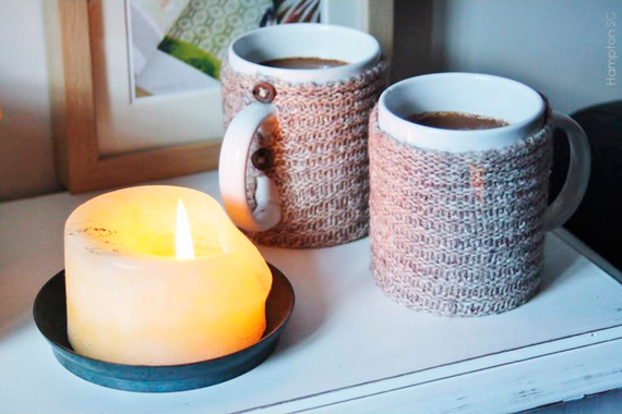 fundas de lana para tazas paso a paso