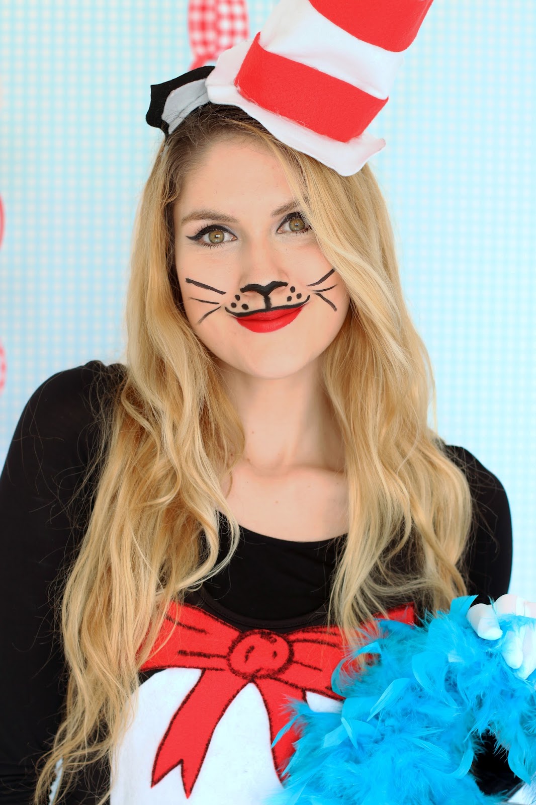 Cute Homemade Cat in the Hat Costume. Click through for full tutorial!