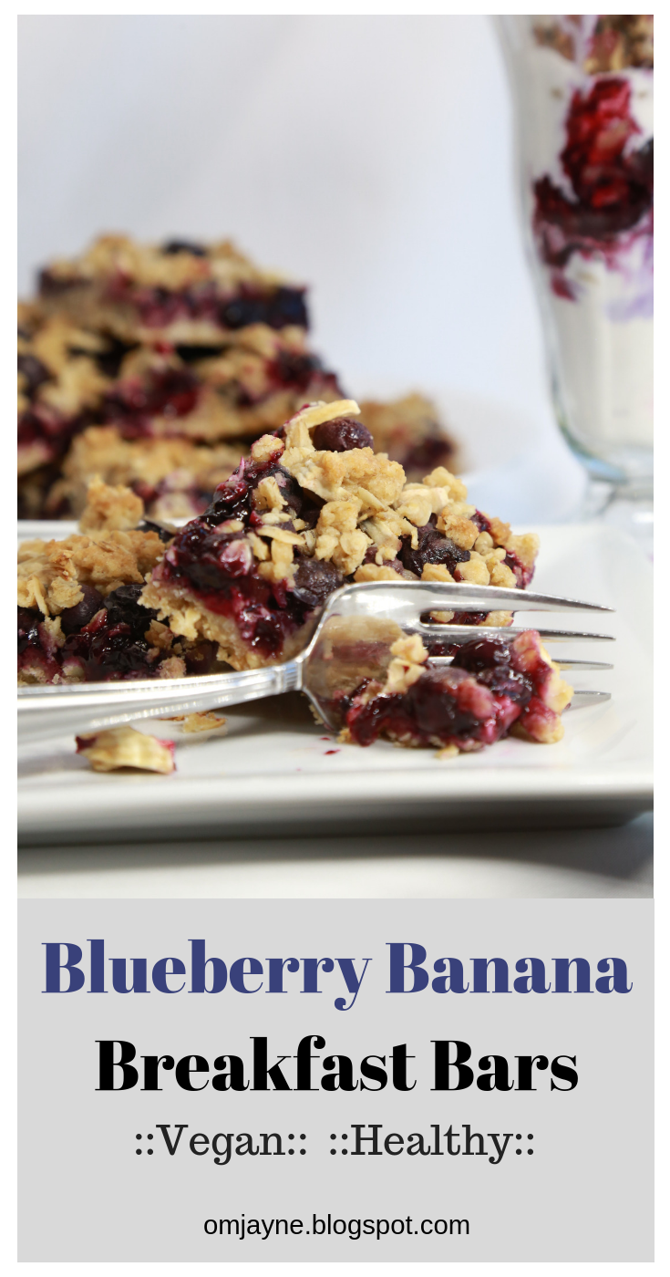 Vegan Blueberry Breakfast Bars OMJayne