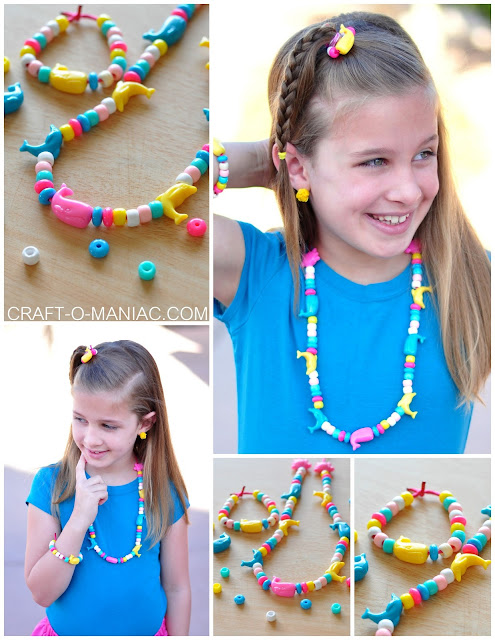 Kids Craft Beaded Jewelry www.craft-o-maniac.com DIY Handmade Beaded Jewelry www.craft-o-maniac.com