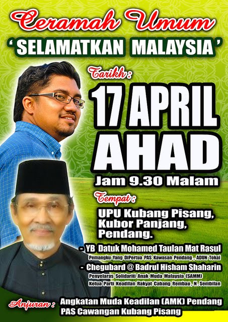 Poster Ceramah "Selamatkan Malaysia" dari Pendunkclanz.Inc Untuk Edaran Segera !!