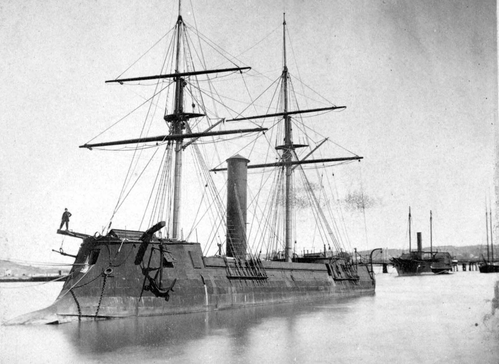 The CSS Stonewall was a 1,390-ton ironclad built in Bordeaux, France, for the Confederate Navy in 1864. After she crossed the Atlantic, reaching Havana, Cuba, it was already May, 1865, and the war had ended. Spanish Authorities took possession, soon handing it over to the U.S. government.