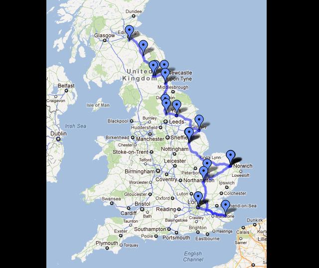 The Devil Research: The Cathedral car trip: East Coast of England