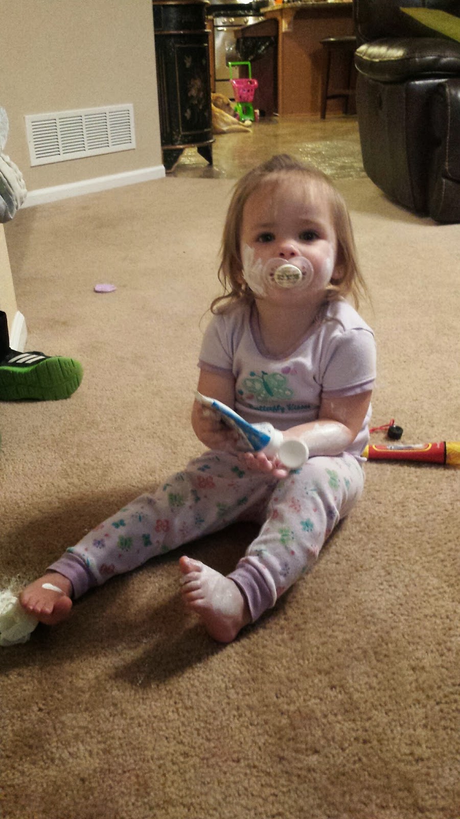 I DuctTaped The baby... It Puts the Lotion on It's Skin.....