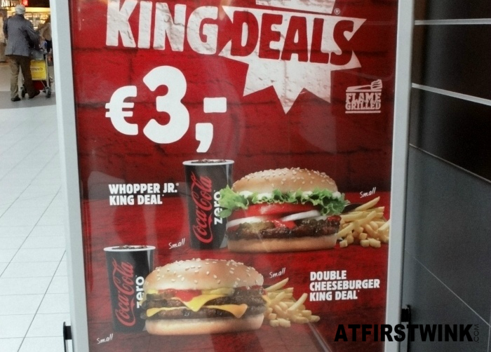 Burger King King Deals at Schiphol airport