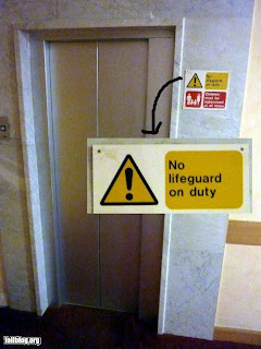 lift safety notice, no lifeguard on duty