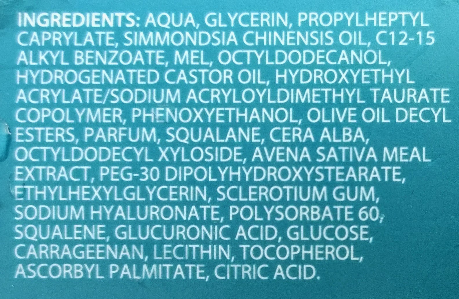 Ingredientes Hidratante Uomo Bottega Verde