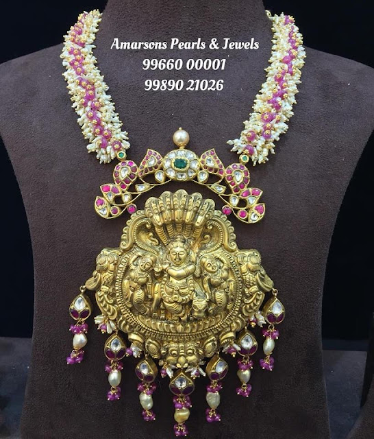Adorable Krishna Pendant with Rice Pearls Adorable Krishna Pendant with Rice Pearls