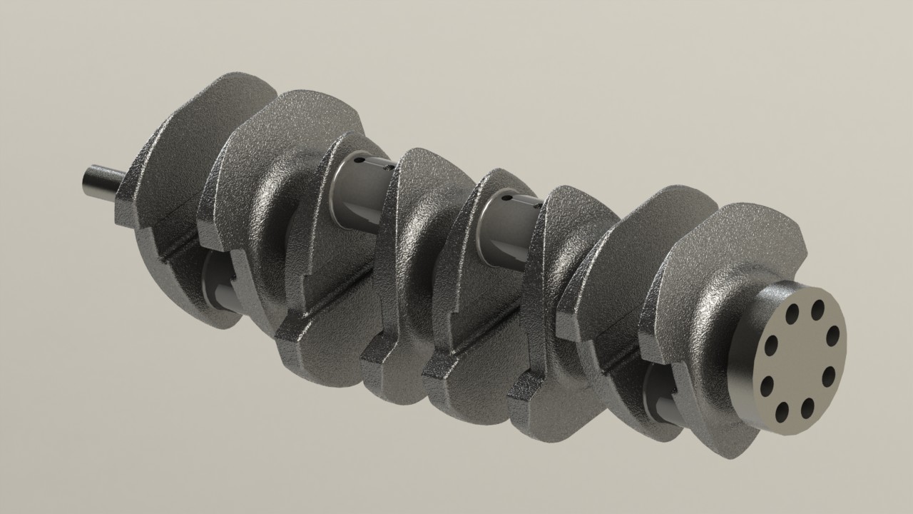 Automotive Crankshaft Download free 3D cad models 100121