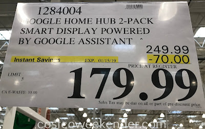 Deal for a 2 pack of Google Home Hubs at Costco