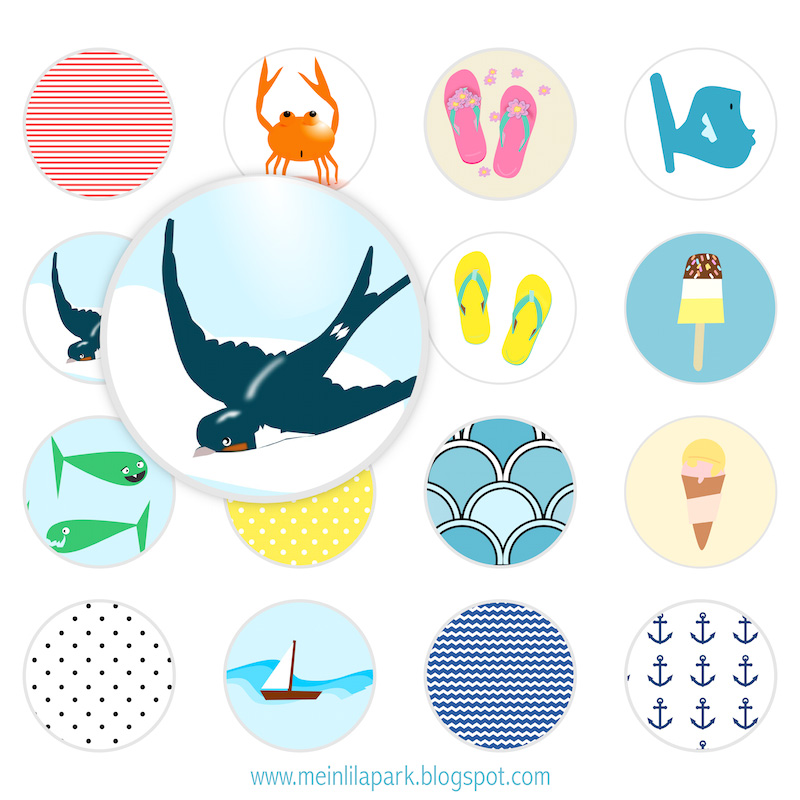 16+ free digital beach and ocean themed pattern papers - round-up