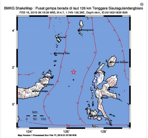 Breaking News! Setelah Merapi, Kini Gempa M 4,7 Guncang Sulawesi Utara