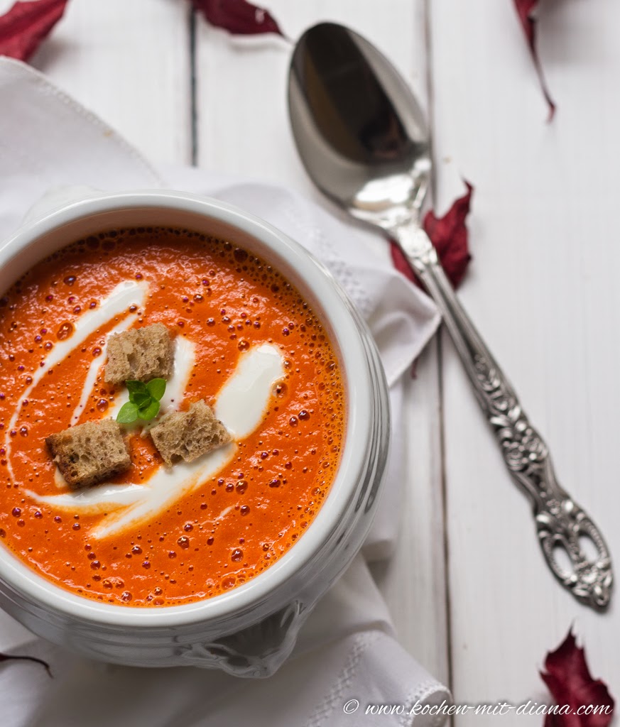 Red pepper cream soup Cooking with Diana