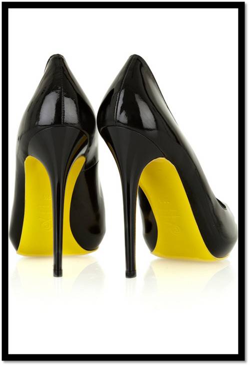 yellow bottom heels