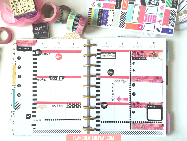 plan create repeat weekly planner layout april 4 10 in happy planner