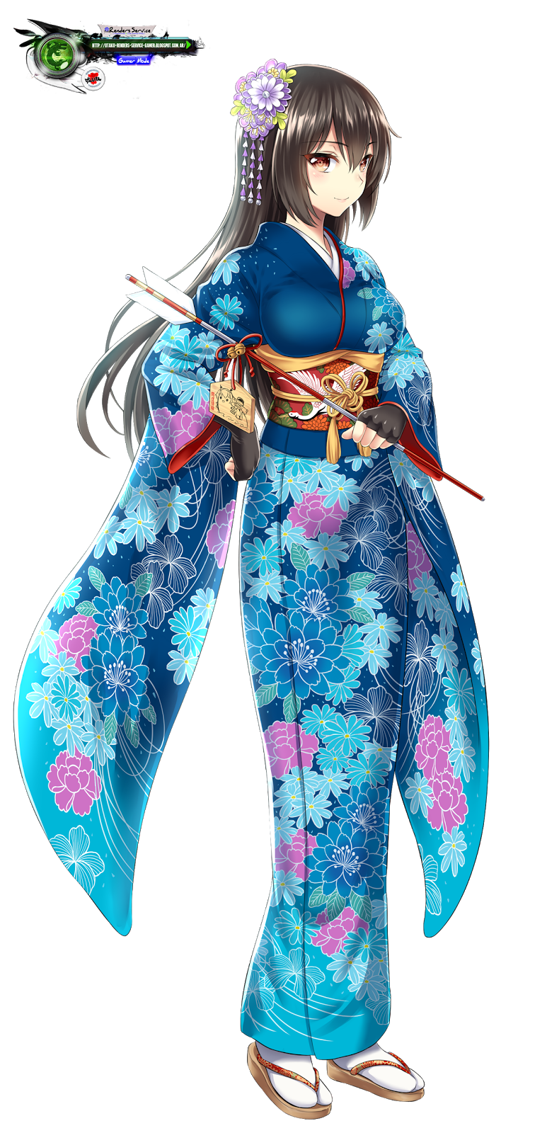 Kantai Collection:Nagato Beautifull Kimono New Year Render | ORS Anime ...