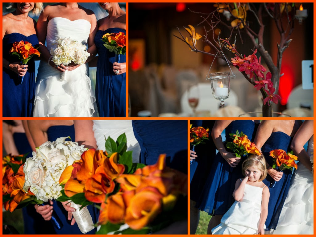 Royal Blue and Burnt Orange Wedding Colors