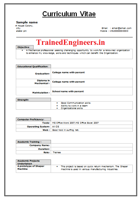 sample resume format for experienced mechanical engineer online sample resume format for experienced mechanical engineer