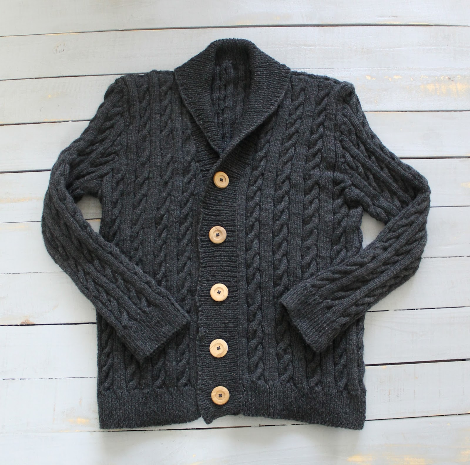 The Feisty Redhead: Men's Knit Cabled Cardigan