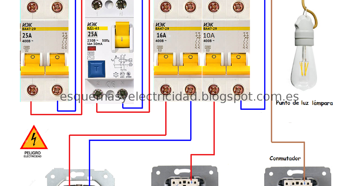 Esquemas eléctricos: Esquema electrico conmutadores