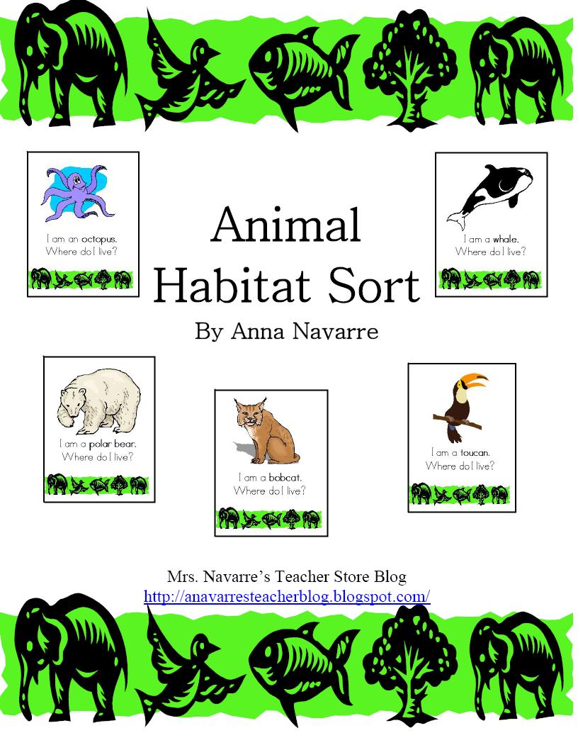 Mrs. Navarre’s Teaching Blog Animal Habitat Sort