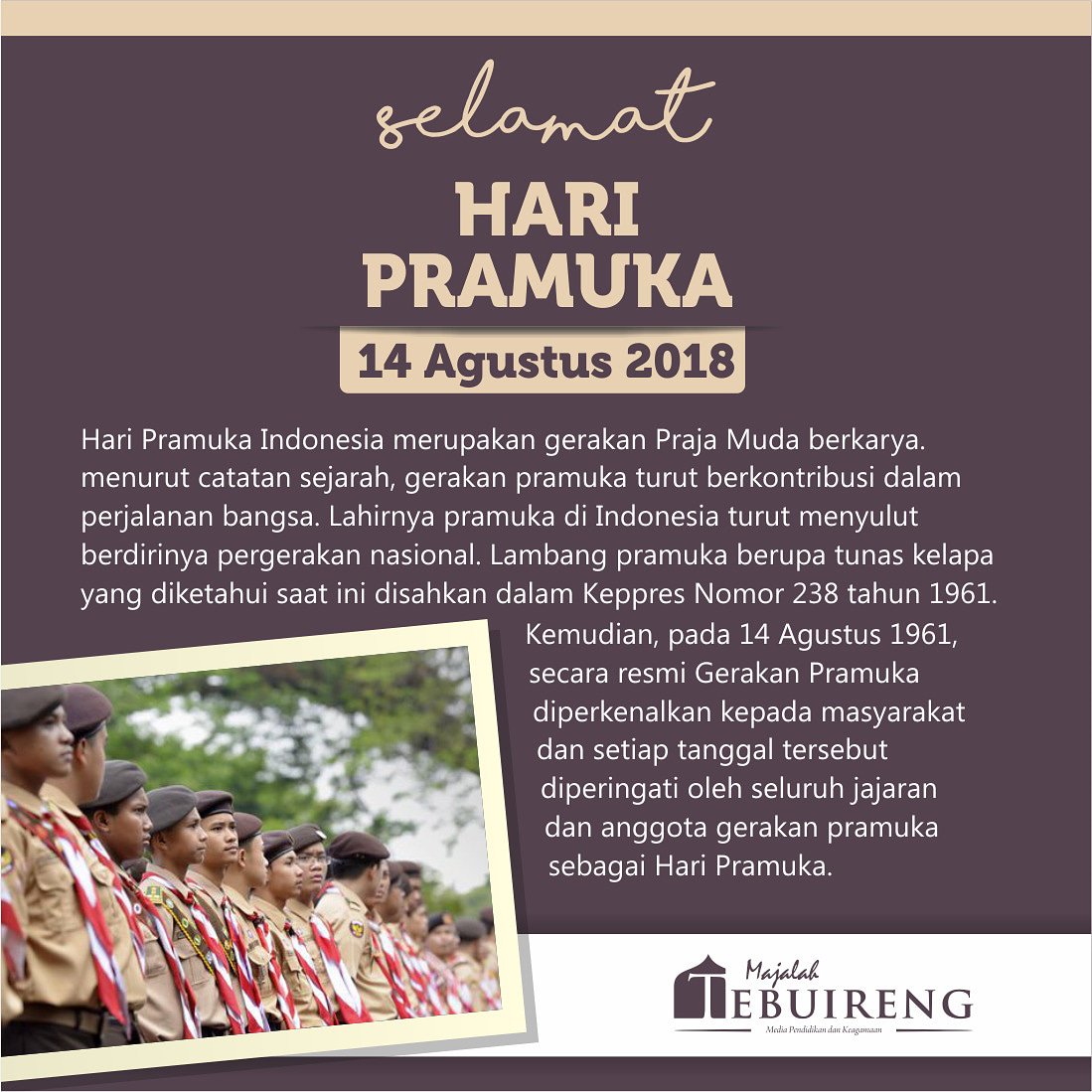 Ucapan Hari Pramuka Ke 57