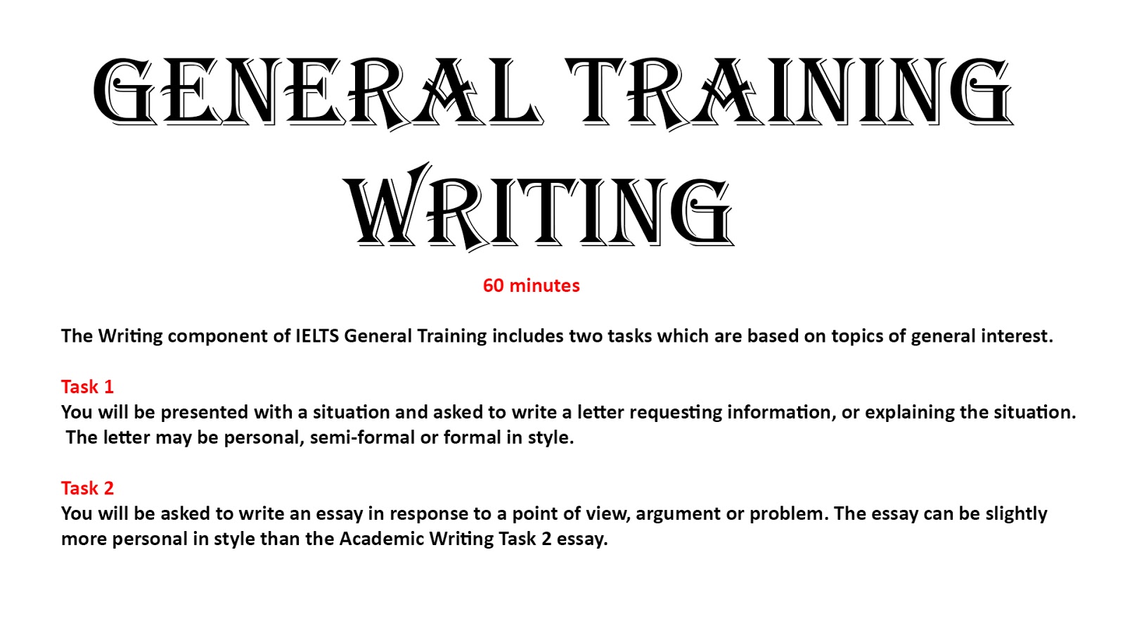 Ielts general writing task 2 sample