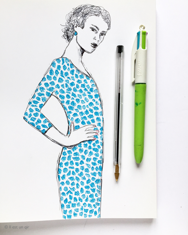 Dessin femme au stylo a bille Dessin femme au stylo a bille