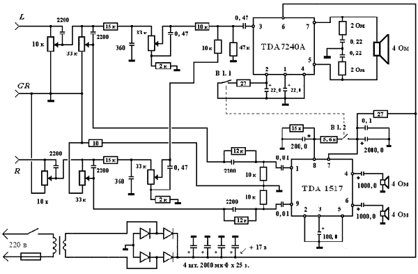 2.1 Channel Systems-Dual Power Amplifier TDA7240 and ...