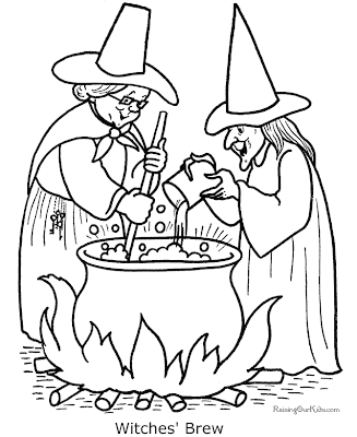 Halloween Witch Coloring Pictures