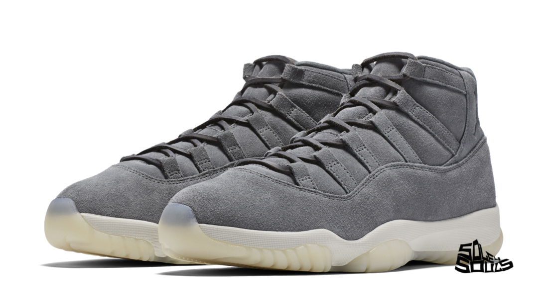 air jordan 11 grey suede