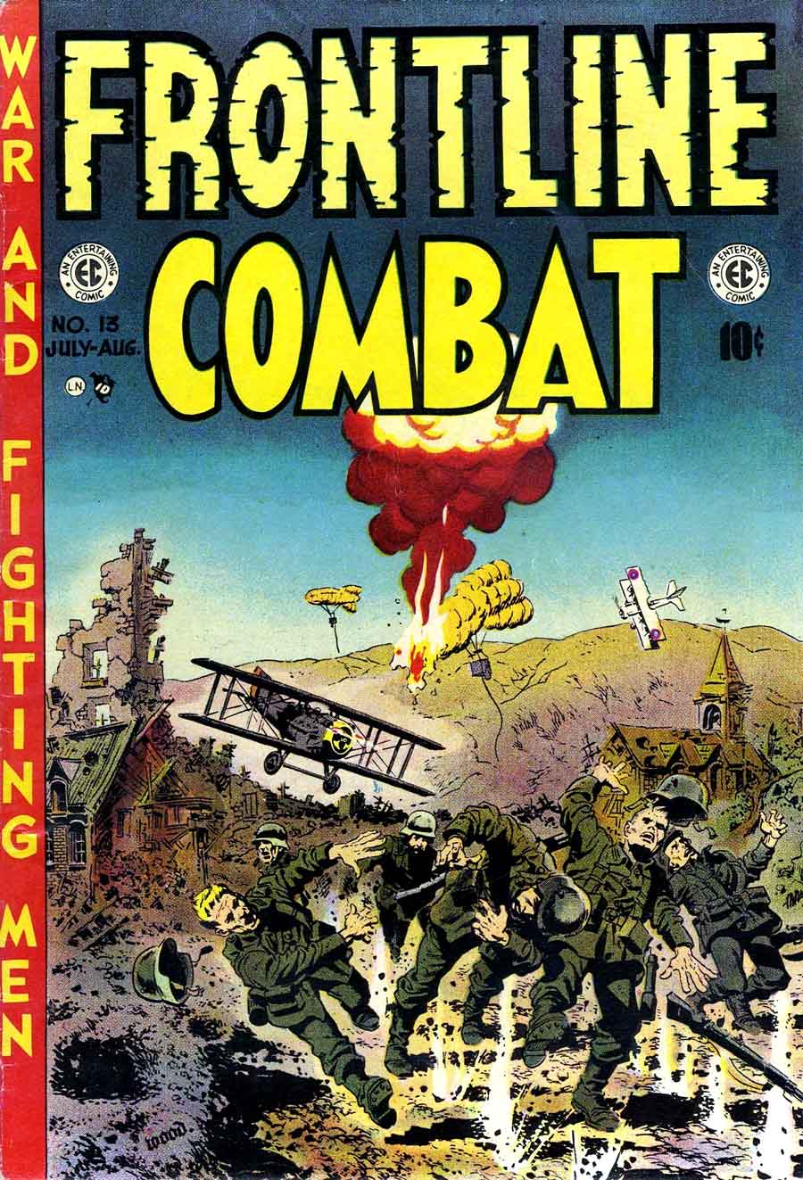 Frontline Combat v1 #13 ec golden age comic book cover art by Wally Wood