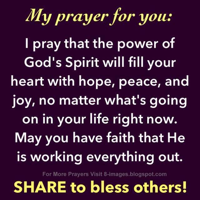 Prayer of Hope Peace And Joy Quotes