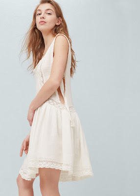 Vestido bordado algodón de Mango Vestido bordado algodón de Mango