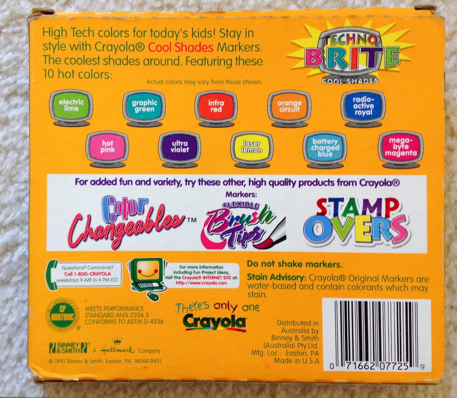 Crayola Techno Brite Crayons and Markers: What's Inside the Box