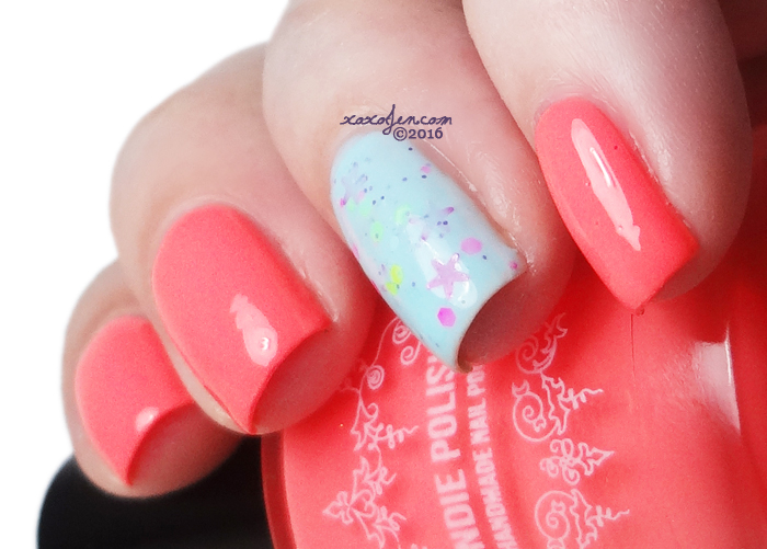 xoxoJen's swatch of My Indie Polish Neon Coral