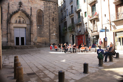 Sant Just square in the Barcelona Gothic Quarter