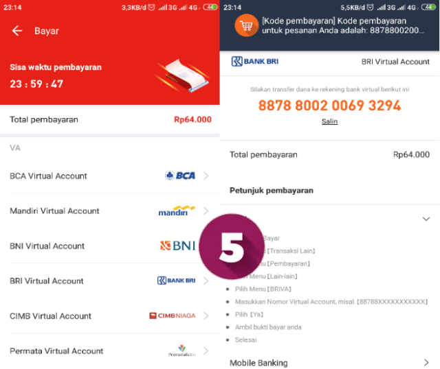 memilih metode pembayaran BRI virtual account memilih metode pembayaran BRI virtual account