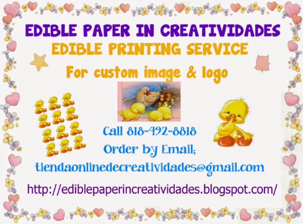 Edible Paper in Creatividades EDIBLE PRINTING SERVICE
