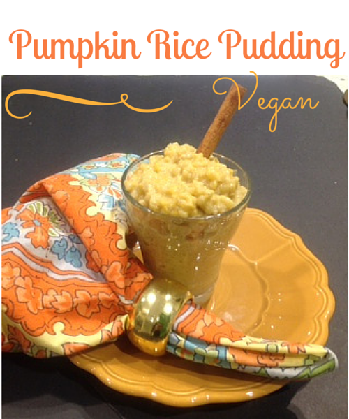 Vegan Pumpkin Rice Pudding by Gluten Free with Judee