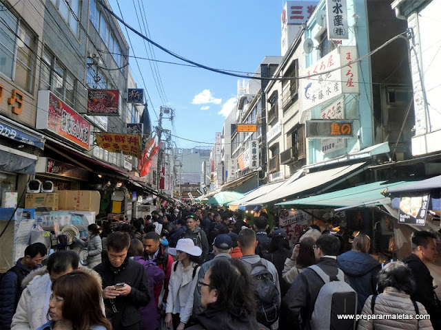 mercado Tsukiji en Tokio