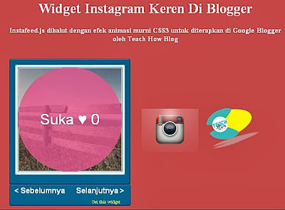 Blogger instagram widget