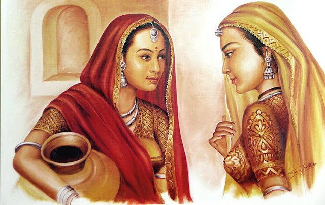 Rajasthani Girls Art Paintings 22