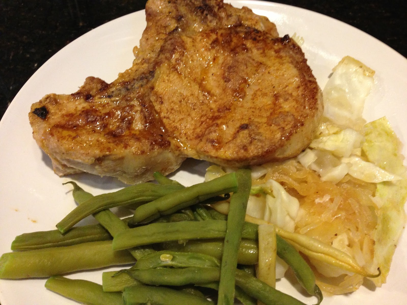 It's all good. Pork Chops and Sauerkraut