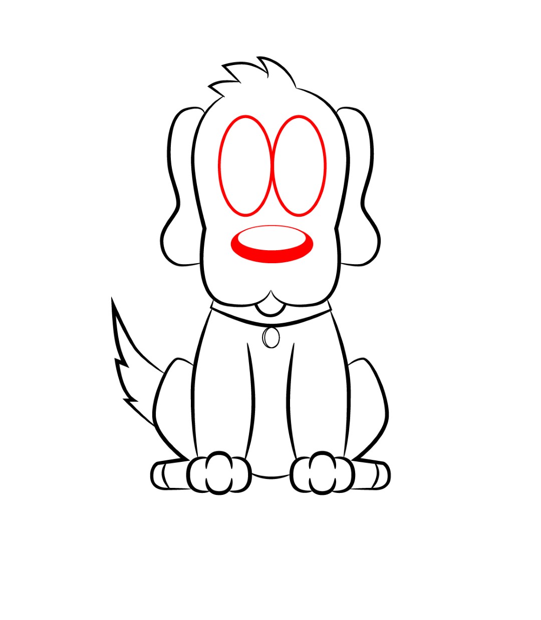 How To Draw A Cartoon Dog - Draw Central