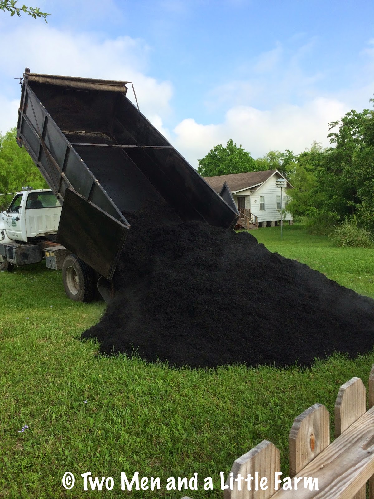 Two Men and a Little Farm RAISED BED MULCH IS DONE