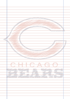 Papel Pautado Chicago Bears rabiscado PDF para imprimir na folha A4 Papel Pautado Chicago Bears rabiscado PDF para imprimir na folha A4
