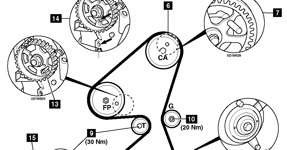 Ajuste de Motor Marcas de Distribución Ford Fiesta 1.4 TDCI 2008